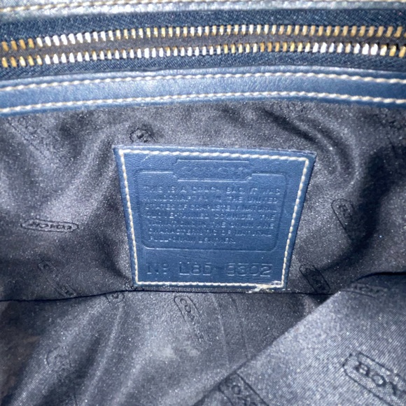 Coach Vintage Navy / Dark Blue Leather Purse (9302) - Picture 2 of 4